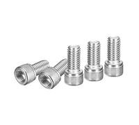 DTGN 3/8-16X3/4"(Dxh) Vis À Tête Cylindrique À Six Pans Creux - Lot De 15 - Idéal Pour Les Fixations De Meubles - Filetage Complet - Acier Inoxydable 304 - Tête Ronde, Argenté