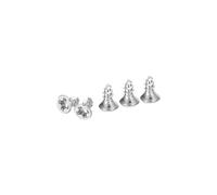 DTGN Lot de 100 vis à bois à tête plate cruciforme M1,4 x 4 mm, vis autotaraudeuses cruciformes en acier inoxydable 304, idéales pour le travail du bois et les meubles Argenté