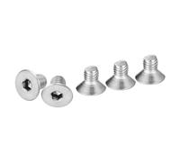 DTGN Lot de 20 Vis à Tête Cylindrique à Embase Hexagonale M5-0.8 x 8mm | Vis à Tête Plate en Acier Inoxydable 304, Filetage Complet, Boulons Fraisés.