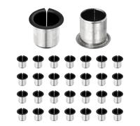 DTGN Roulements à douille à bride 16 x 18 x 20mm 30 Pièces PTFE | Bagues autolubrifiantes enroulées, Bague en bronze fritté, pour équipements industriels et entraînements par engrenages