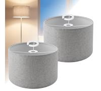 DTLLCZP Abat-jour en tissu H20 x Ø 30 cm - Tambour adapté aux douilles E14/E27, abat-jour pour lampadaire et lampe suspendue, idéal pour lampe de table, plafonnier, applique murale et lampe de chevet