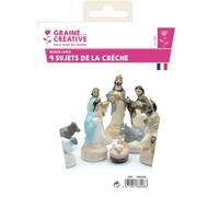 DTM - Moules Latex Thème Crèche de Noel - Lot de 9 moules - Loisirs créatifs