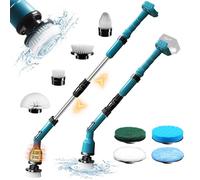 DTNESS Brosse à récurer électrique sans fil pour Makita 18 V | Brosse à récurer étanche avec bras d'extension réglable et 8 têtes de brosse remplaçables pour nettoyage de carrelage