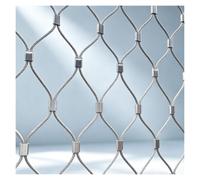 DTVEW 304 Filet de Corde en Acier Inoxydable, Clôture pour Cage de Zoo | Filet de Sécurité pour Balcon, Filet de Sécurité Décoratif pour Jardin et Ferme, Décoration DIY(2.5x3m)
