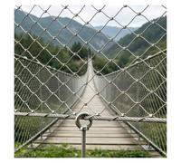 DTVEW 304 Filet de Corde en Acier Inoxydable, Filet pour Cages À Volaille | 5cm/1,5mm Maillage Flexible Protection pour Balcons et Escaliers Balustrade(1.2x15m/3.9x49.2ft)