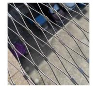 DTVEW 304 Filet de Corde en Acier Inoxydable, Mailles Grille MéTallique 10cm/2mm Filet de Clôture de Cerf Durable, Filet de Sécurité pour Garde-Corps(0.6x3m)