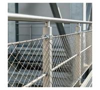 DTVEW 304 Filet de Corde en Acier Inoxydable, Mesh Grille MéTallique | 6cm/1,5mm Filet de Sécurité pour Balcon, Filet de Sécurité Décoratif pour Jardin et Exploitation Agricole(2x8m)