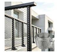 DTVEW Filet de Sécurité pour Balcon 304 Filet de Corde en Acier Inoxydable, | 5cm/2mm Filet de Clôture Résistant pour Cerfs, pour Barrière de Volaille À La Ferme, Facile À Découper(0.6x1m)
