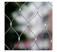 DTVEW Mailles Grille MéTallique 304 Filet de Corde en Acier Inoxydable, 10cm/1,5mm Clôture Tissée Antivol À Connexion Instantanée, Filet de Sécurité(WxL:0.8x15m)