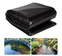 Dtyubfg Bâche en PEHD Noir, 4X6m Bâche pour Bassin - Doublure D'étangs À Poissons,Étang Liner Plastique Membrane Horticole en Polyéthylène pour L'isolation De Jardinage