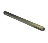 Tige carrée 7mm percée 4+4 trous 80mm acier zingué - DUVAL - 34-1042-1708