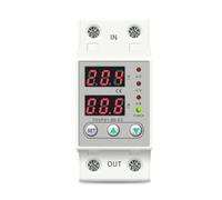Dual display 230V Din rail Adjustable Over Under Voltage current Protective Device Protector Relay TOVPD1-63-EC CZAOINCU(40A)