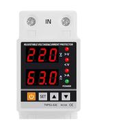 Dual Display 40A 63A 230V Din Rail Adjustable digital Over Under Voltage Relay Surge Protector Limit Over Current Protection MQXFCZUX(110V 63A)