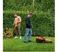 Dual Power Pack d'outils de jardin 20V : Tondeuse Brushless 33 cm de coupe, Coupe-bordures et Taille-haie - POWDPGBOX25 avec 1 batterie 20V 3Ah et chargeur