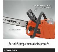 Dual Power POWDPG7576 Tronçonneuse à Batterie 40V, Guide 350 mm