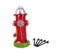 Dualoai Borne d'incendie pour chiens pour faire pipi Statue extérieure Poteau de train de pipi de chiot rouge Résine pour extérieur