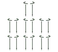 Dualoai Lot de 14 Tuteurs pour Plantes D'intérieur et D'extérieur, Petits Bâtons Demi-Ronds pour Plantes en Pot, Tomates, Pivoines, Monsteras, 14cmx24cm