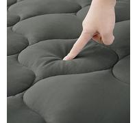 DUANDUAN Surmatelas 180 x 200 cm, sur-Matelas Moelleux, surmatelas à Poches Profondes, protège-Matelas Lavable en Machine, Gris foncé