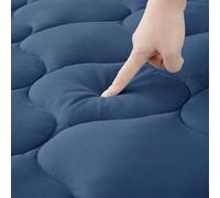 DUANDUAN Surmatelas 180x200cm, Moelleux avec Poches Profondes, Lavable en Machine, Bleu Marine