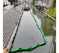 DUANHOZ Barrage Flottant Anti-Pollution en PVC Vert, barrière de Confinement Anti-Pollution de 20 m pour rivières et Cales, barrière d'interception des débris en Surface (H 35 cm