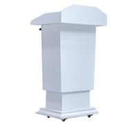 DUANHOZ Pupitre à Hauteur réglable de 100 à 139 cm pour pasteurs, salles de Classe, réceptions de Mariage, pupitres de présentation Mobiles pour Enseignants et églises (Blanc)