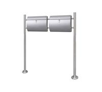 Dubbele brievenbus op RVS standaard271748