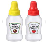 Dubbulon Bouteille De Sauce - 25ml Bouteille De Ketchup | Récipient De Vinaigrette pour Le Déjeuner | pour Le Ketchup, La Mayonnaise, La Vinaigrette, l'huile d'olive, La Sau