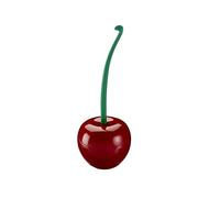 Dubbulon Brosse De Toilette Cerise (A : vin Rouge) - 1 Pièces Brosse De Toilette en Forme De Cerise Et Ensemble De Supports | Balayette WC Nettoyage Salle Bain Décoratif