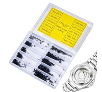 Dubbulon Petite rondelle de montre, joint arrière de montre | Rondelle d'étanchéité en caoutchouc, 500 pièces, joint torique, rondelle de montre - Kit d'assortiment de plusieurs tailles, résistant à