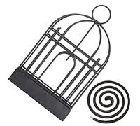 Dubbulon Porte-bobines Anti-moustiques d'extérieur | Support Bobine moustiques Cage d'oiseau - Brûleur Porte-Bobine Anti-moustiques avec Crochet Suspension pour décoration