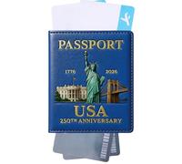 Dubbulon Portefeuille Passeport de Voyage,Étui Antidérapant pour Documents | Protection Documents Compacte pour Famille Femmes Hommes