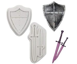 Dubens Épée et plaque en silicone pour décoration de gâteaux