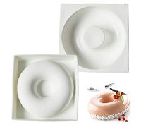 DUBENS Grand moule à gâteau rond en silicone pour donuts - Sans BPA - 18 cm