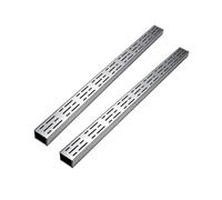 DUBTEDHOU Caniveau de Drainage en Acier Inoxydable, Couvercle de Grille vidange en Acier, Noir Argent, Plusieurs Tailles, 1 à 5 pièces(2 Pcs,5.9x3.1in/15X8cm)