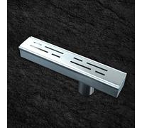 DUBTEDHOU Caniveau de Drainage en Acier Inoxydable, Grille de Canal Drainage en Acier Inoxydable, Plusieurs Tailles, Installation Facile, extérieur(#4connectors,15x4cm/5.9x1.6'')