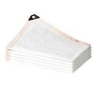 DUBTEDHOU Filet Pare-Soleil Blanc, Filet d'ombrage Blanc à 75% Lavable en ION avec œillets, Plusieurs Tailles(3.0x14.0 m(10x46 ft))