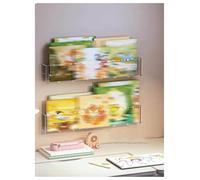 DUBTEDHOU Porte-revues Mural en Acrylique, Porte-brochures de Magazines Mural en Acrylique Transparent, 1/2/3/4/6 Paquets