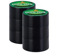 Duck 1265013_C Lot de 6 rubans adhésifs de couleur unie Noir 48 mm x 18,2 m