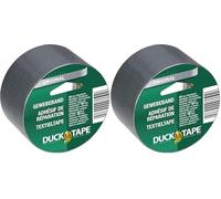 Duck Ducktape 106-00 Bande de tissu, 5 m, Argent (Lot de 2)