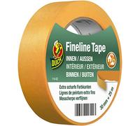 DUCK Fineline Tape 114-02 - Ruban adhésif de masquage en papier Washi - Pour surfaces lisses en intérieur et en extérieur - Dimensions : 30mm x 25m - Couleur orange