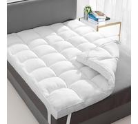 Duck & Goose Co Surmatelas en Peluche Durable de qualité hôtelière de qualité hôtelière, Fibre Alternative au Duvet hypoallergénique, Taille Double, 5,1 cm de Hauteur