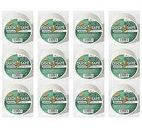 Duck Lot de 12 rouleaux de ruban adhésif Blanc 50 mm x 5 m