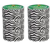 Duck Lot de 6 rouleaux de ruban adhésif imprimé zig-zag zèbre, noir/blanc, 4,8 cm x 9,1 m, lot de 6 rouleaux (1398132)