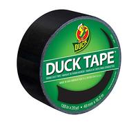 Duck Ruban adhésif en tissu noir uni pour réparation, bricolage, personnalisation, décoration et matériel éducatif, 48 mm x 18,2 m