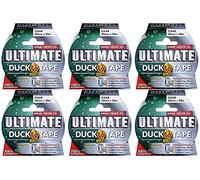 Duck Tape 222150.6 Ultimate Lot de 6 rubans adhésifs en tissu Transparent 50 mm x 20 m