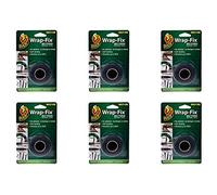 Duck Tape 283037.6 Wrap-Fix Lot de 6 rouleaux de ruban adhésif auto-fusible Noir 25 mm x 3 m