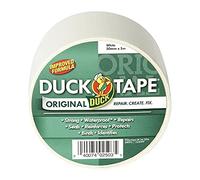 Duck Tape Original Ruban adhésif imperméable à haute résistance pour réparation de tissu, formule améliorée, blanc, 50 mm x 5 m