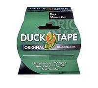 Duck Tape Original Ruban adhésif Noir 50 mm x 25 m Le ruban adhésif de réparation original haute résistance et imperméable pour conduit et canalisation.