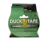 Duck Tape Original Ruban adhésif Noir 50 mm x 50 m Le ruban adhésif de réparation original haute résistance et imperméable pour conduit et canalisation.