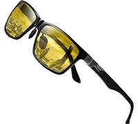 DUCO Lunettes de conduite de nuit Cadre en fibre de carbone Lunettes de nuit pour voiture Anti-reflet Polarisées 8206